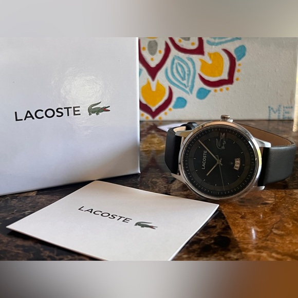 Lacoste Madrid Black Leather Band Blue Dial 2011034 - Picture 9 of 9